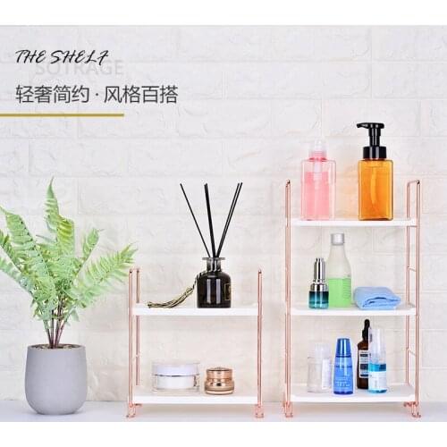 New 2/3 Layer Iron PP Kitchen Spice Jar Shelf Bathroom Living Room Cosmetic Sundries Storage Rack Make up Organizer Box Stand