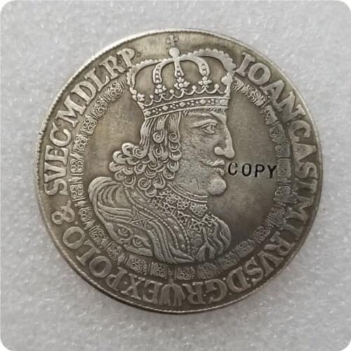 Poland : TALAR - JOAN CASIMIR - 1652 Poznan COPY commemorative coins-replica coins medal coins collectibles