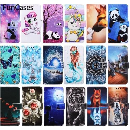 Retro Wallet Phone Case For LG W10 W30 Aristo2 Plus LV3 2018 Stylo 4 Q Stylus 4 G3 Leather Cat Tiger Fox Panda Coque Bags DP03D
