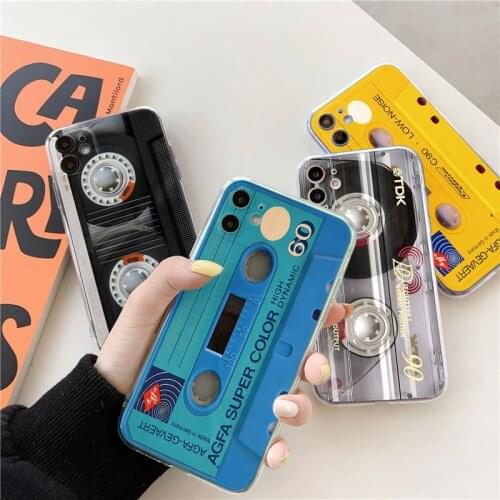 Luxury Cassette Tape Case For Xiaomi Redmi Note 10 9 8 7 Pro 8T s 6 5 9C Mi Poco X3 NFC F3 A3 9T 9 SE 11 10 10T Lite TPU Cover