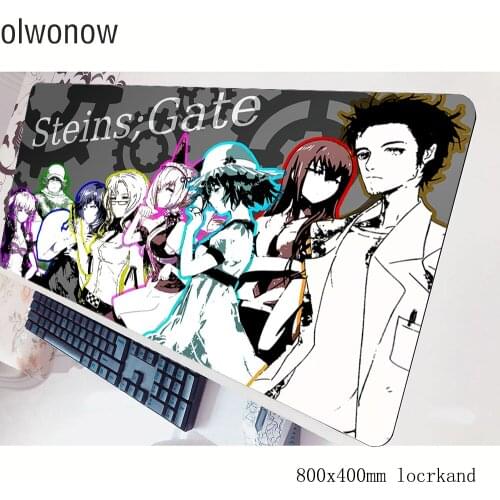 Steins gate mousepad gamer Indie Pop 800x400x3mm gaming mouse pad Aestheticism notebook pc accessories padmouse ergonomic mat