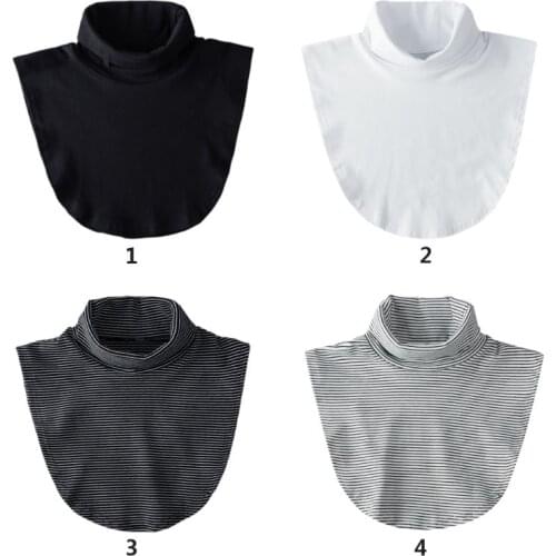 Stylish Women Girls Fake Collar Casual Style High Neck Lady Female Detachable Collar for Sweater Blouse Shirt Decor Accessory