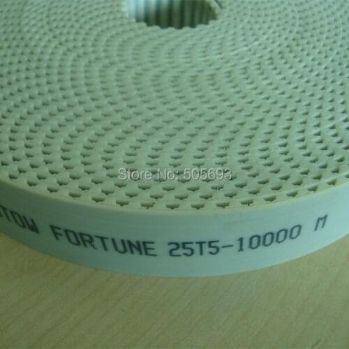 T5 tooth type PU with steel core belt width 25mm open timing belt sell 100m one pack