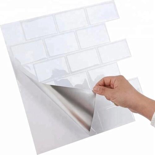3D Waterproof Self Adhesive Wallpaper stickers Peel And Stick Backsplash Tiles Kitchen Bathroom Heatproof Mosaic Vinyl stickers