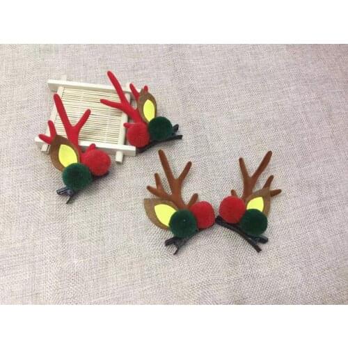 Elk Antlers Ear Santa Hairclip Hair Ornament Headwear Girl Hair Accessories For Children Christmas Party Carnival Decoration