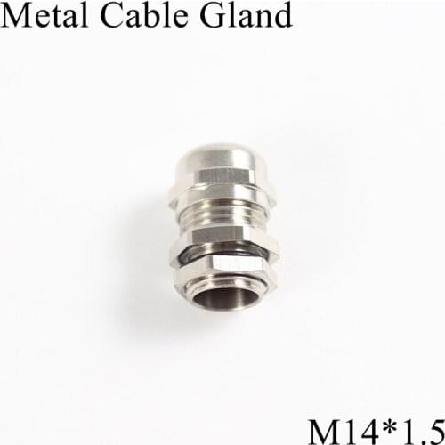 1piece/lot M14 Metal Cable Gland IP68 Waterproof Nickel Brass Connector Glands For 4-8mm Electric Wire M14*1.5 Copper Joint