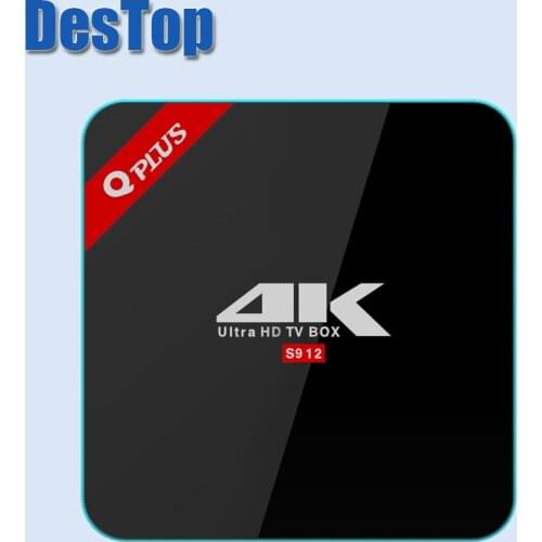 [Genuine] Q PLUS Android 7.1 Smart TV Box Amlogic S912 O cta core ARM Cor tex-A53 2GB 3GB 16GB 32GB Dual Band WiFi KD VP9 H.26