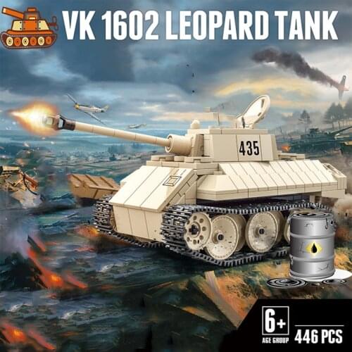 721pcs WW2 Assult Gun Bricks Set Military Tank Destroyer Building Blocks Soldiers Weapons Kids DIY Toys Children Gifts