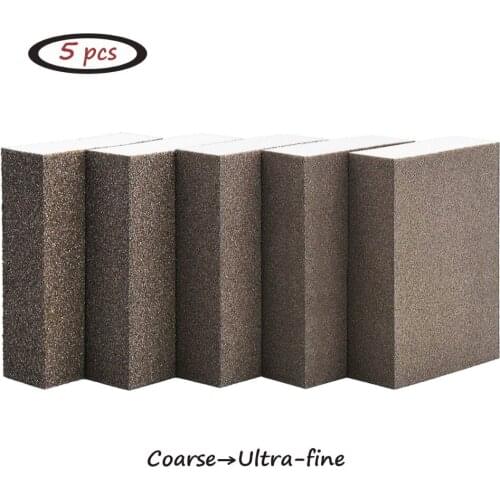 5 Different Specifications Sanding Blocks Washable Reusable Sanding Sponge Coarse/Medium/Fine/Specialfine/Ultrafine
