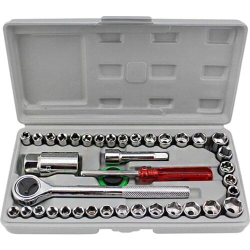 40Pcs/Set Car Vehicle Socket Wrench Combination Repair Hand Tools Kit Auto parts