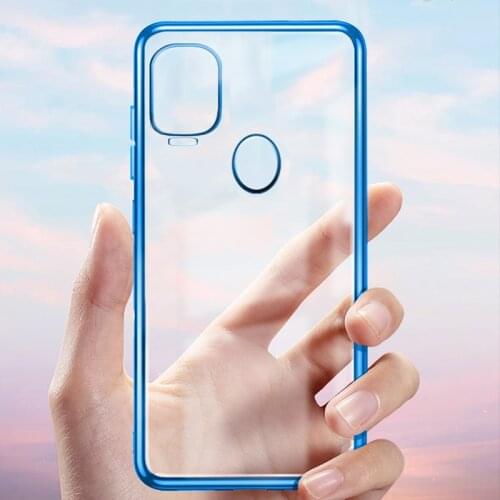For ZTE Blade V2020 Case Plating Bumper Transparent Slim Soft TPU Phone Cover