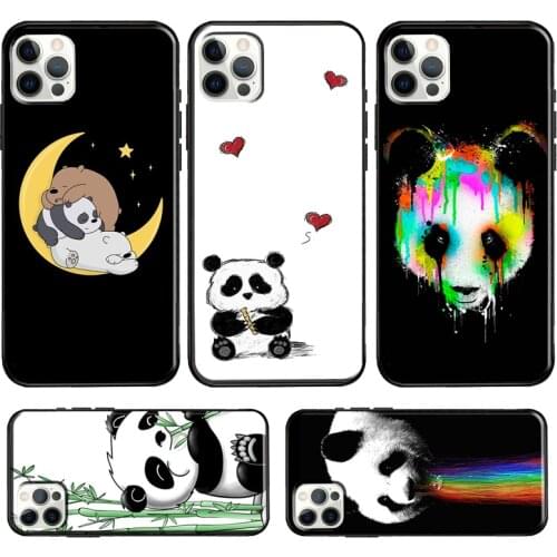 Cartoon Panda Case For iPhone 12 Pro Max 12 mini 11 Pro Max 6S 7 8 Plus X XR XS Max SE 2020 Cover