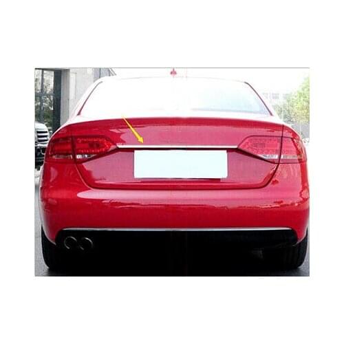 Stainless Rear Trunk Lid Decorative Cover Trim 1pcs For Audi A4 B8 2008-2012