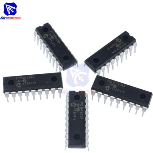 Diymore 5PCS/Lot IC Chips PIC16F628A-I/P 16F628A PIC16F DIP-18 Flash-Based 8-Bit CMOS Microcontrollers 20MHz IC
