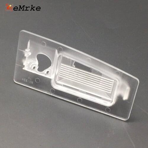 EEMRKE Car Rear View Camera Bracket License Plate Lights Housing Mount for Mazda 3 BM Axela Sedan 2013 2014 2015 2016 2017