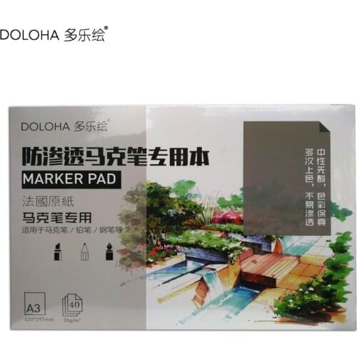 Artsits A4/A3 Marker Pen Sketchbook Sketch Stationery Notepad Set For Artist School Design Color Drawing Paper Notebooks