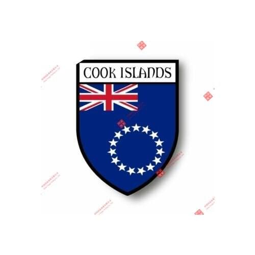 Interesting Car Stickers Decal Souvenir Vinyl Car Shield City Flag World Crest Cook Island Car Decal Decoration Laptop