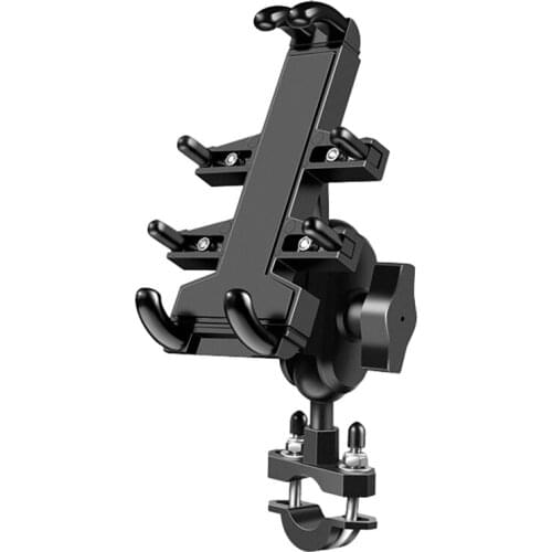 Motorcycle Bike Mobile Phone Bracket Aluminum Bicycle Riding Bracket GPS Fixed Handlebar Bracket