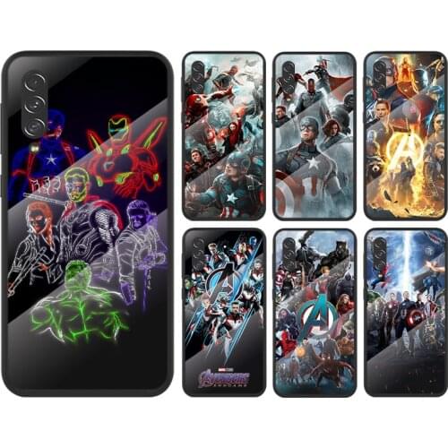 Cool Marvel Avengers For Samsung Galaxy A91 A81 A72 A71 A52 A51 A41 A31 A21S A11 A01 Tempered Glass Cover Phone Case