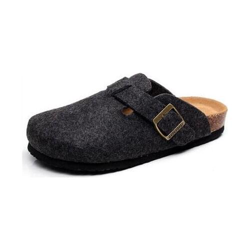 Summer Cork Sandals Mens Shoes Wool Woolen Slippers Casual Couples Large Size Beach Shoes Fashion Sandals Men