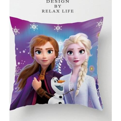 Disney Cartoon Cushion Set Frozen Princess Elsa Anna Design Pillowcase Decoration Nap Room Sofa Bedding Baby Children Gift