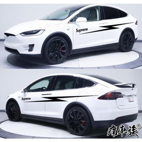Car Sticker For Tesla Model X Body Exterior Decoration Sticker Electric Vehicle Modified Lightning Sticker Model S Film