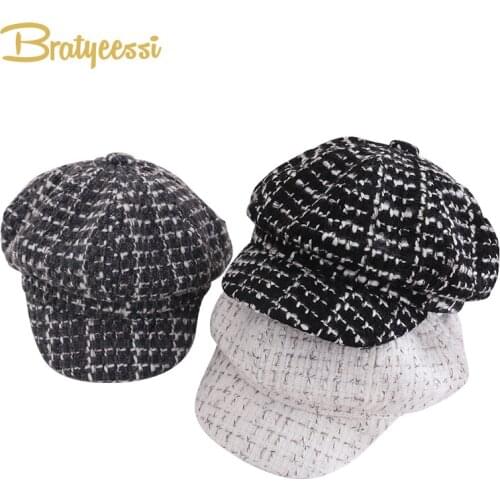 New 2021 Kids Hats Caps Autumn Winter Beret Hat for Children Cap Knitted Kids Girls Hat Child Accessories 2-7Y