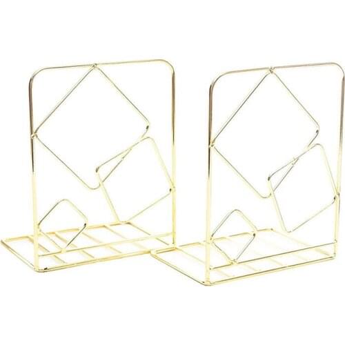 New Bookends Metal Book Ends Heavy Duty Modern Decorative Bookend Bookshelf Decor for Bedroom Library Office School Book Display