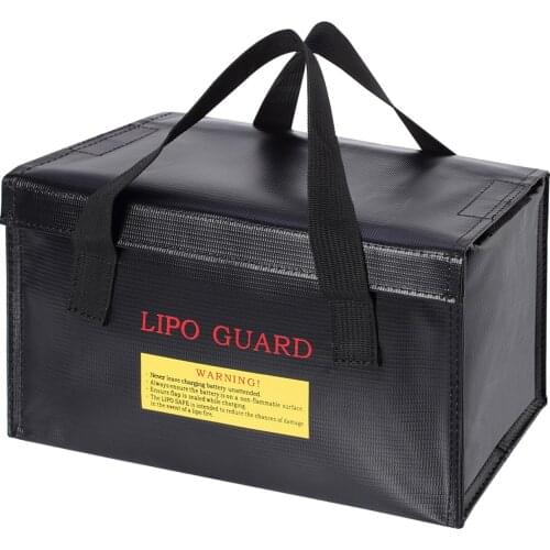Portable Explosionproof Battery Safe Bag Guard Fireproof Fiberglass Inside Large Capacity Storage Case Pouch for Battery Storage