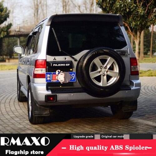 For Mitsubishi pajero V23 Spoiler 1996-2004 pajero SpoilHigh Quality ABS Material Car Rear Wing Primer Color Rear Spoiler