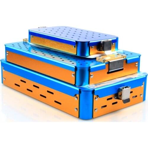 Aluminium alloy sterilization tray case dental Disinfection box opthalmic surgical instrument