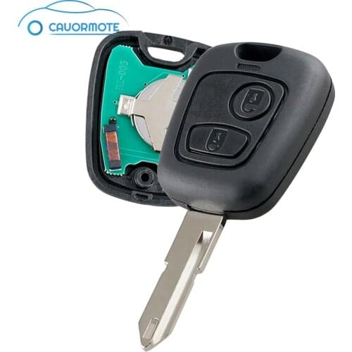 Smart Remote Key For Peugeot 106 206 306 405 Electronic ID46 Chip Central Locking Car Key 2 Buttons Remote Control Key Fob