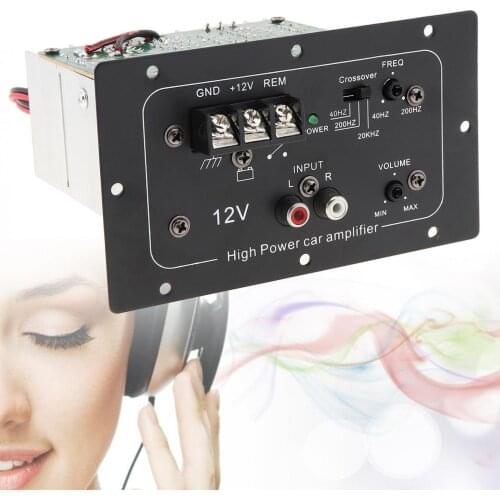 150W 12V Black Universal Powerful Bass Subwoofer Car Audio High Power Amplifier Board for 6 /8 /10 Inch Car Subwoofer