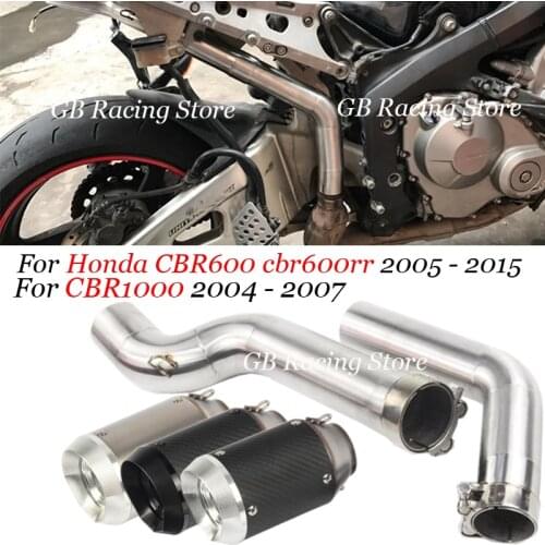 Slip On For Honda CBR600 cbr600rr 2005 - 2015 2014 CBR1000 2004 - 2007 Motorcycle Front Middle Connecting Pipe Exhaust Muffler