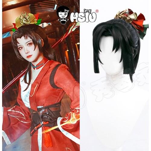 Yun Ying cosplay cosplay wig Game King of Glory cosplay HSIU Black short hair Send brand wig cap