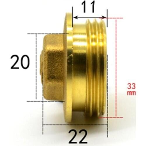 1" BSP Male Pipe Hex Head Brass End Cap Plug Fitting Coupler Connector Water Gas Oil