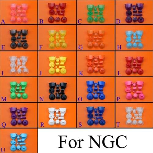 YuXi 1 set 21color Analog Stick Cap Buttons Keypads Y X A B Z Buttons for Game cube for N-G-C controller Joystick Thumbstick