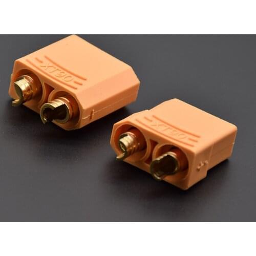 2Pairs 4pcs XT90 Yellow Battery Connector Set 4.5mm Male Female Gold Plated Banana Plug