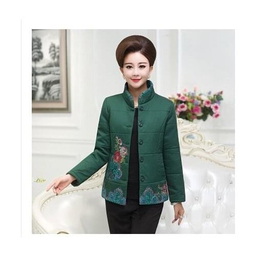 2021 60 70-year-old Grandmother In The Elderly Mother Mother Loaded Large Yards Winter Lady Down Jacket Thick Cotton Clothing