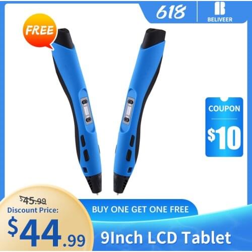 3D Pen SL-300 Temperture Adjustable Children Scribble PLA ABS Filament DIY Drawing Printing With LED Screen Birthday Gift