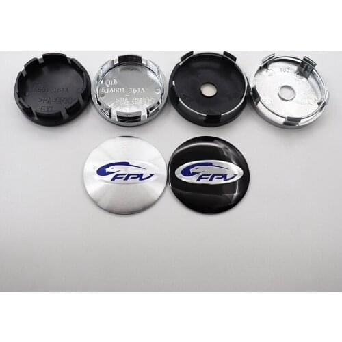 4pcs 56mm 60mm FPV logo car emblem Wheel Center Hub Cap auto Rim refit dust-proof badge covers sticker styling accessories