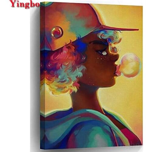 5D DIY Diamond Painting Cross Stitch African woman Diamond Embroidery Full Drill Square Round Diamond Mosaic Home Decoration