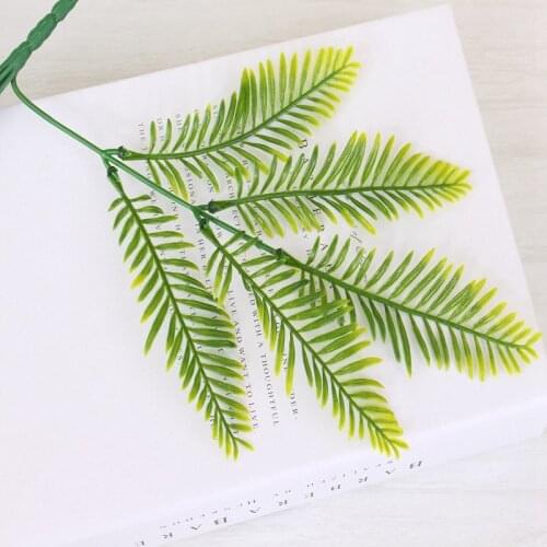 Flower-Accessories Decorative Simulation Green Plant Artificial Plant Branch Lifelike Fake Plant Artificial Fern for Garden