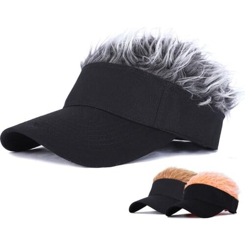 Baseball Cap With Spiked Hairs Wig Baseball Hat With Spiked Wigs Men Women Casual Concise Sunshade Adjustable Sun Visor