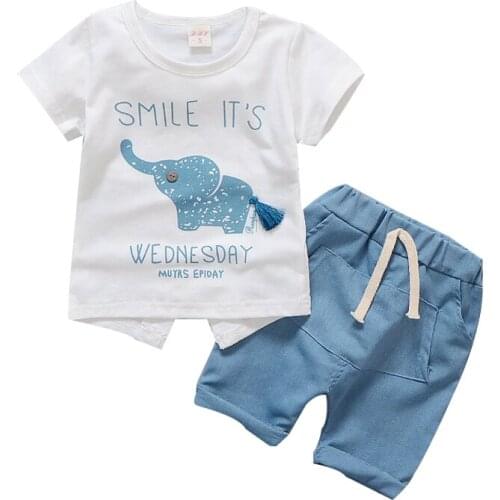Brand toddler Boys Clothing Cotton animal T-shit+Pants Summer Boys Clothes Cartoon Kids Boy Clothing Set Children clothes