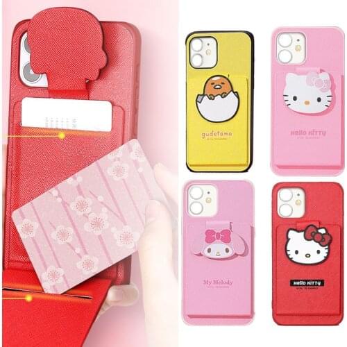 Hello Kitty Phone Case for Iphone12 Magnetic Card Holder Card Case Phone Protective Cover for Iphone12 Hello Kitty