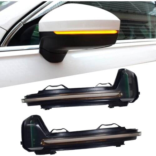 For VW Tiguan MK2 2017 2018 2019 Touareg MK3 EU 2019 Scroll Side Rearview Mirror LED Dynamic Turn Signal Flashing Light Blinker