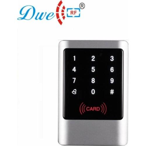 DWE CC RF control card reader access control metal 13.56mhz rf id touch keypad wiegand 26 rfid reader 125khz