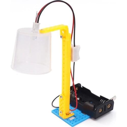 Energy Saving Kids DIY Mini Table Lamp Model Electric Wooden Science Toys Kit Learning Educational Toys for Children Boys Girls