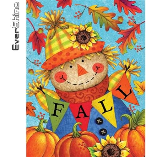 Evershine Diamond Painting Scarecrow Mosaic Art 5D DIY Full Square Round Diamond Embroidery Cartoon Halloween Home Decoration